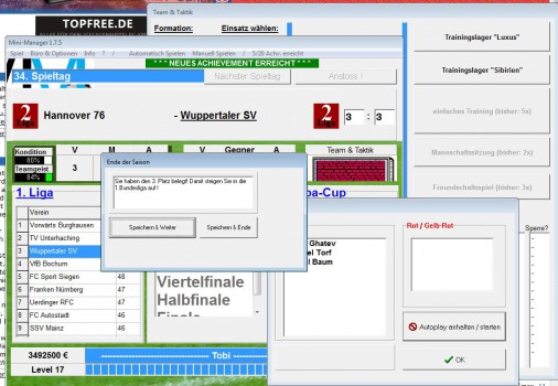 Mini-Fußball-Manager Update 1.8.6