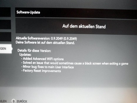 GameStick Software-Update 0.9.2049