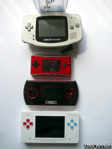 Spielekonsole Arcade Master portable vs GBA vs GBA micro vs GameGadget