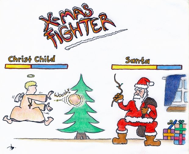 Weihnachtscartoon: X-Mas Fighter