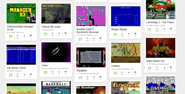 Internet Archive Dos Spiele im Browser spielen