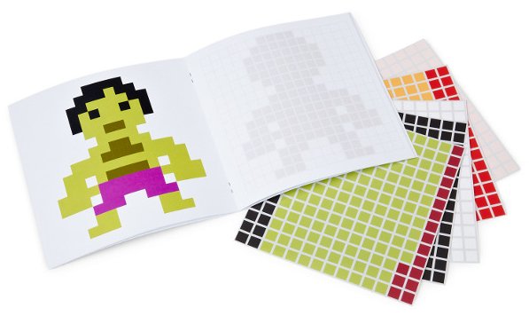 Pixel Heroes Buch Album Aufkleber Sticker