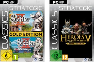 Heroes of Might and Magic V – Gold Edition und Die Siedler II – Die nächste Generation als Classics