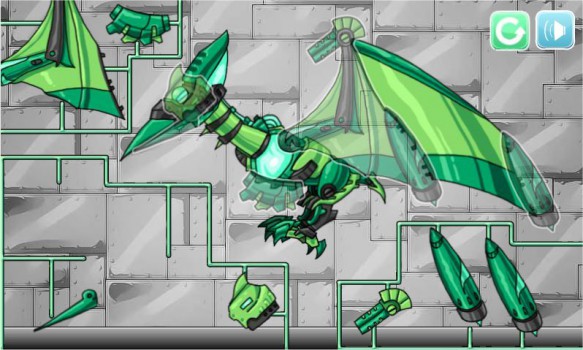 Dino Robot – Futuristische Dinosaurier puzzeln
