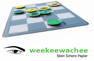 weekeewachee Schere-Stein-Papier Brettspiel Logo