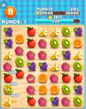 Juicy Dash – HTML5-Match-3-Spiel mit viel Obst