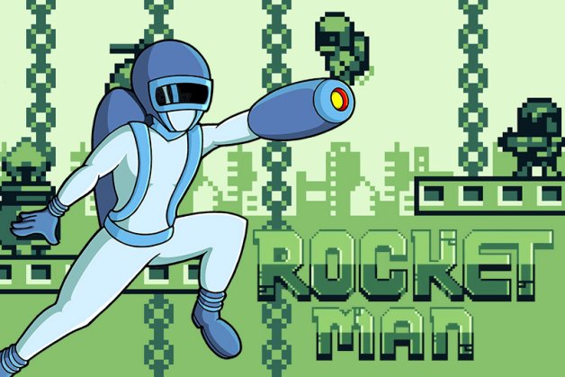 Rocket Man Game Boy Logo Homebrew