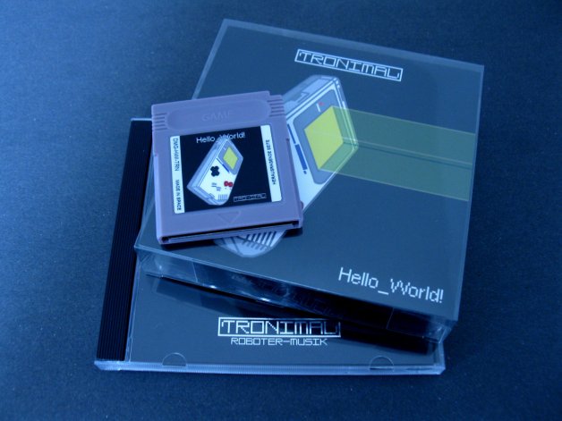 Hello_World Game Boy-Rom und Roboter-Musik Audio-CD - Chiptune Musik von Tronimal