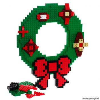 Baustein Weihnachtskranz für Legosteine
