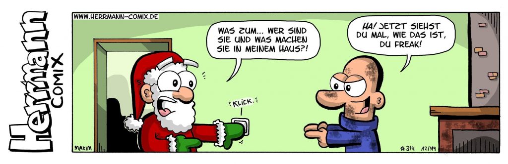 Herrmann Comix: Weihnachtsmann auf frischer Tat ertappt