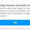 Facebook Messenger: Einige Features sind nicht verfügbar