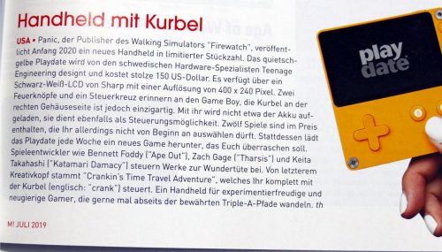 Playdate in M! Games