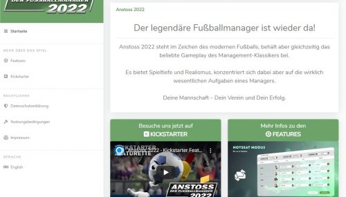 Anstoss 2022 Website erweitert
