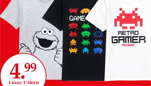 Space Invaders Retro Gamer T-Shirts bei  Woolworth