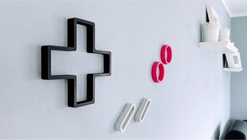 Game Boy und Playstation Buttons als Wandbild