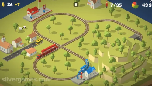 Zug Haltestellen Onlinespiel