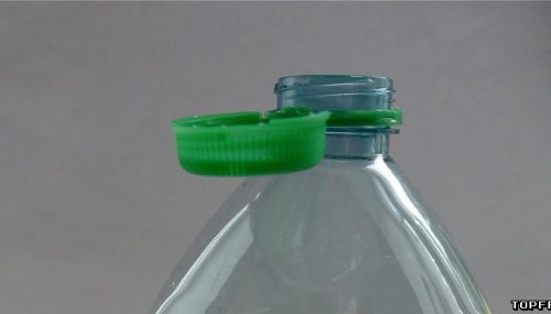Trick – Deckel an Plastikflasche einfach umknicken