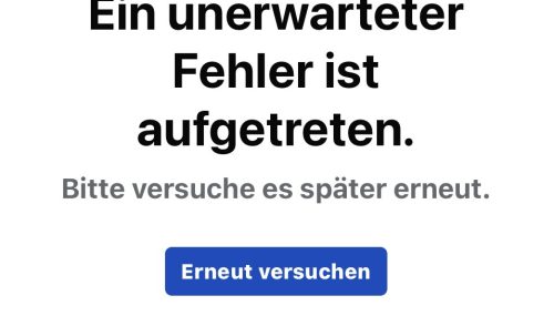Facebook App: Ein unerwarteter Fehler ist aufgetreten