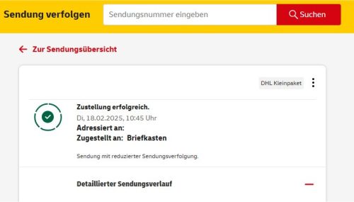 DHL Kleinpaket an Briefkasten zugestellt – nicht angekommen?