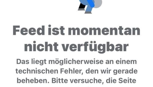 Facebook: Feed ist momentan nicht verfügbar
