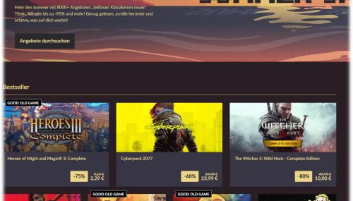 GOG Summer Sale 2025 – 8000 Spiele im Angebot!
