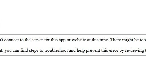 500 ERROR: The request could not be satisfied