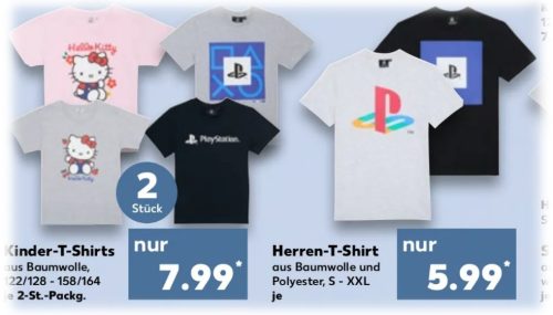 PlayStation T-Shirts, Caps und LED-Leuchte PS 5 Icons bei Kaufland