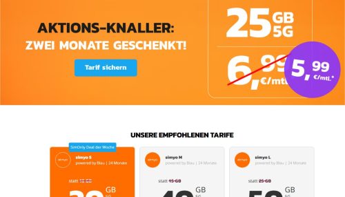 simyo: Wieder Tarifänderungen