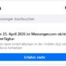 Messenger Chat ab April nicht mehr verfügbar
