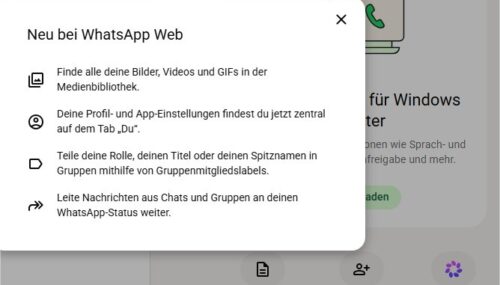 Neu bei WhatsApp Web
