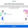 Wir haben dein Konto auf Instagram zu einem Meta-Konto gemacht